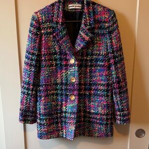 David Hayes Vintage Colorful Tweed Blazer by [Brand]